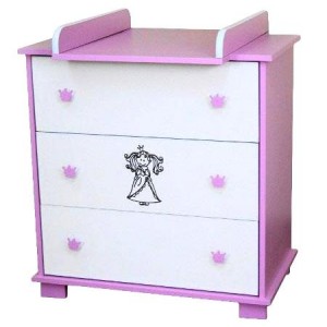 Detská komoda Princess, ružová